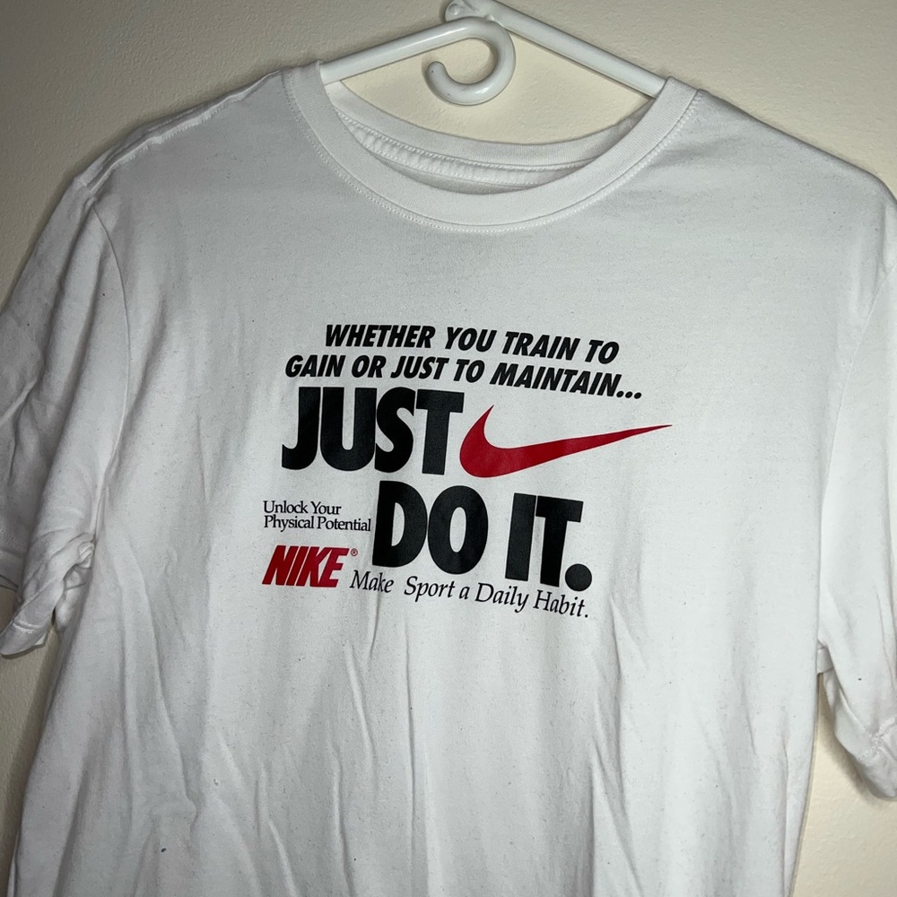 Nike Just Do it Mens White T Shirt size Small - Picture 2 of 6